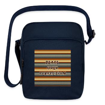 Peace Over Perfection Stripes - Upright Crossbody Bag - navy - Front