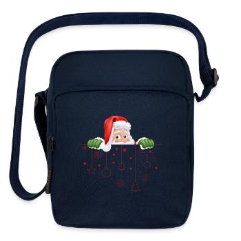 Santa Overhang Ornaments - Upright Crossbody Bag - navy - Front