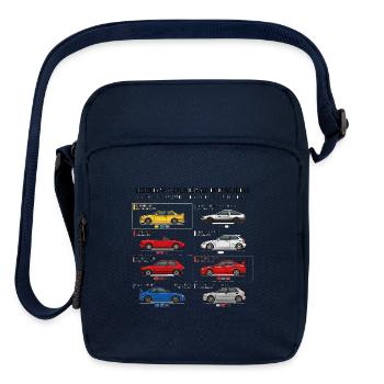 Car Design - JDM Sport Cars 4 Cylinders - Upright Crossbody Bag - navy - Front