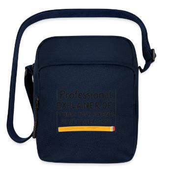 Teacher Mode On School Graphic Funny Teaching - Upright Crossbody Bag - navy - Front