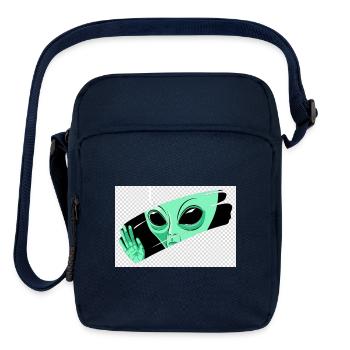 Mint Alien Wave Graphic - Upright Crossbody Bag - navy - Front