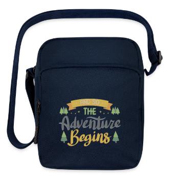 and so the adventure begins - Upright Crossbody Bag - navy - Front