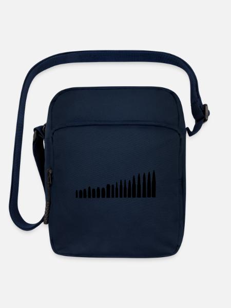 Bullets Silhouette - Upright Crossbody Bag - navy