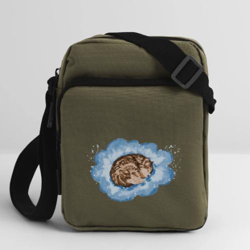 Sleepy husky - Upright Crossbody Bag