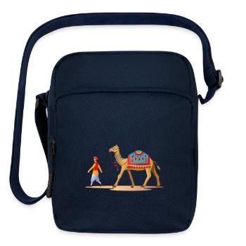 Rajasthan's camels are an integral part of the sta - Upright Crossbody Bag - navy - Front