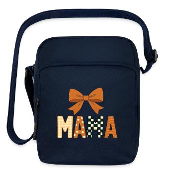 Playful Gingham and Checkerboard Mama Design - Upright Crossbody Bag - navy - Front