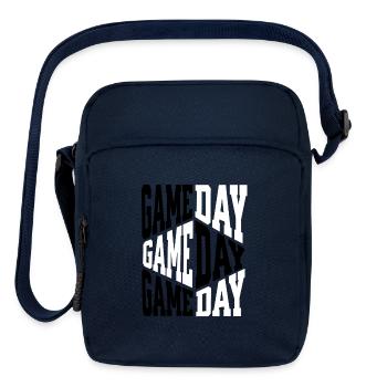 Bold Game Day Checkerboard Sports Fan - Upright Crossbody Bag - navy - Front