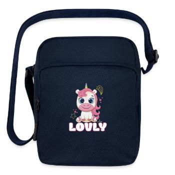 LOVLY horse design - Upright Crossbody Bag - navy - Front