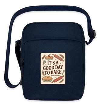 It's a Good Day to Bake Vintage Baking Lover Pie  - Upright Crossbody Bag - navy - Front