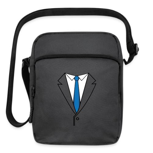 Suit with Blue Tie - Upright Crossbody Bag