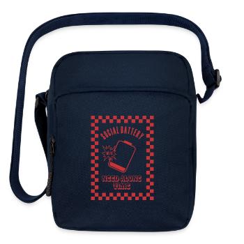 Social Battery: Need More Time - Upright Crossbody Bag - navy - Front