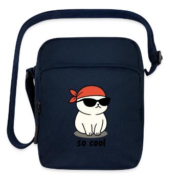 so cool cat - Upright Crossbody Bag - navy - Front