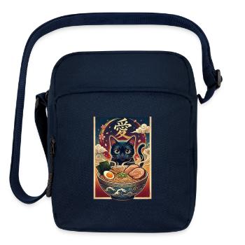 Love Cat Ramen Neon - Upright Crossbody Bag - navy - Front