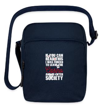 Funny Casino Gambling Gamble - Upright Crossbody Bag - navy - Front