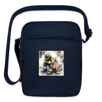 9/11 Remembrance - Honoring Fallen Heroes USA - Upright Crossbody Bag - navy - Front