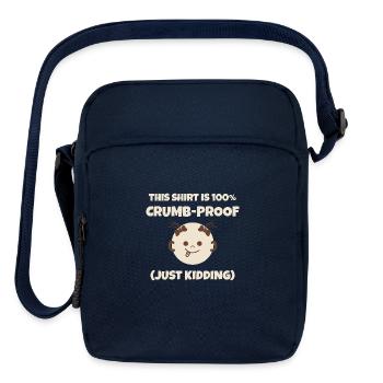 This Shirt is 100% Crumb-Proof (Just Kidding) Todd - Upright Crossbody Bag - navy - Front