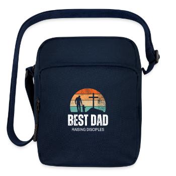 Best Dad Raising Disciples Vintage Christian - Upright Crossbody Bag - navy - Front