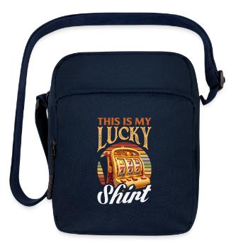 This Is My Lucky Shirt Casino Slot Machine - Upright Crossbody Bag - navy - Front