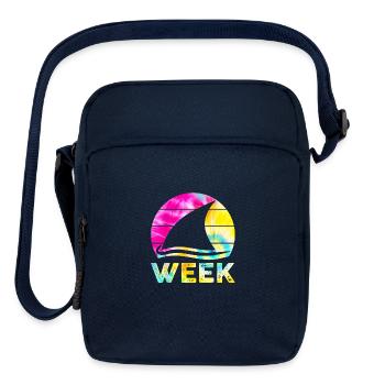 Retro Groovy Teacher Halloween Retro Trick or Teac - Upright Crossbody Bag - navy - Front