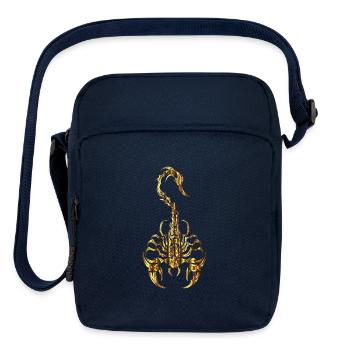 Golden Ornamental Scorpion - Upright Crossbody Bag - navy - Front