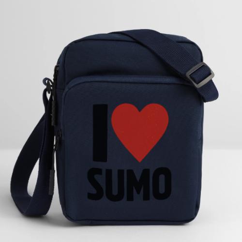 I Love Sumo – Bold Minimalist Sumo Wrestling Fan - Upright Crossbody Bag