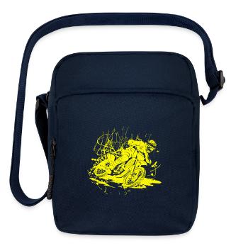 Neon Splash Chaos - Upright Crossbody Bag - navy - Front