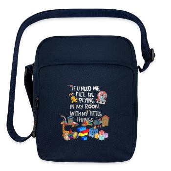 if u need me i'll be playing in my room with... - Upright Crossbody Bag - navy - Front