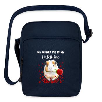 My Guinea Pig Is My Valentine - Upright Crossbody Bag - navy - Front