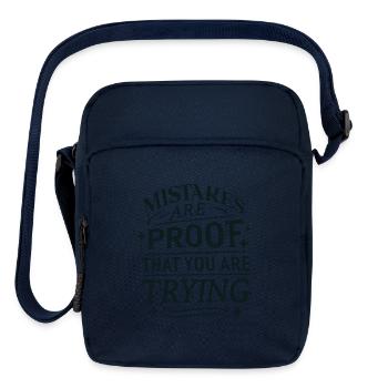 Mistakes are proof that you are trying - Upright Crossbody Bag - navy - Front