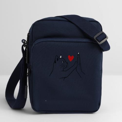 Cat Lover High-Five T-Shirt - Upright Crossbody Bag