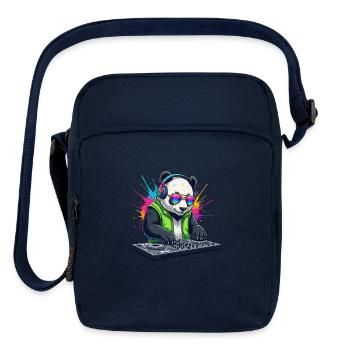 Neon Panda DJ Splash - Upright Crossbody Bag - navy - Front