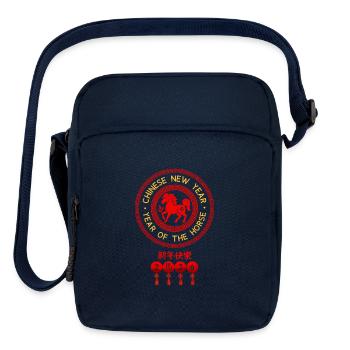 Year of the Fire Horse 2026 Chinese new year Horse - Upright Crossbody Bag - navy - Front
