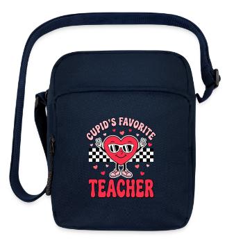Cupid's Favorite Teacher - Upright Crossbody Bag - navy - Front