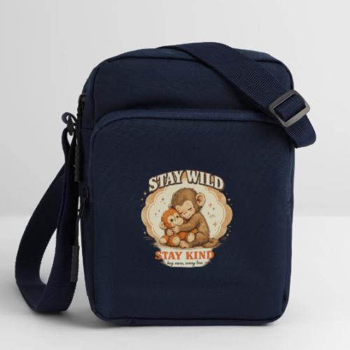 Stay Wild Stay Kind Punch Monkey Hug - Upright Crossbody Bag