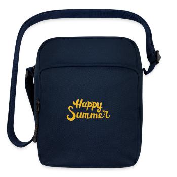 Happy Summer Handlettered Script - Upright Crossbody Bag - navy - Front