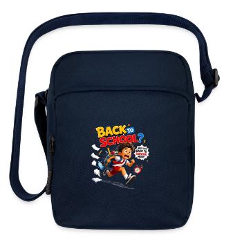 First Day Panic Survival Mode Humor - Upright Crossbody Bag - navy - Front