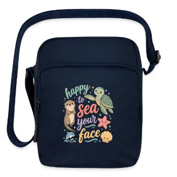 Happy to Sea Your Face - Upright Crossbody Bag - navy - Front