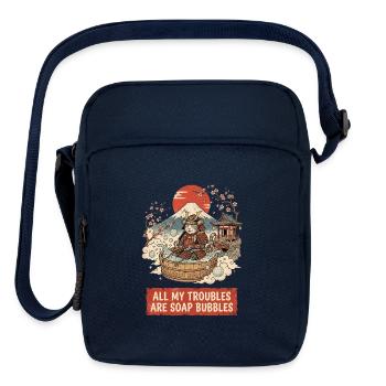 All My Troubles Are Soap Bubbles - Upright Crossbody Bag - navy - Front
