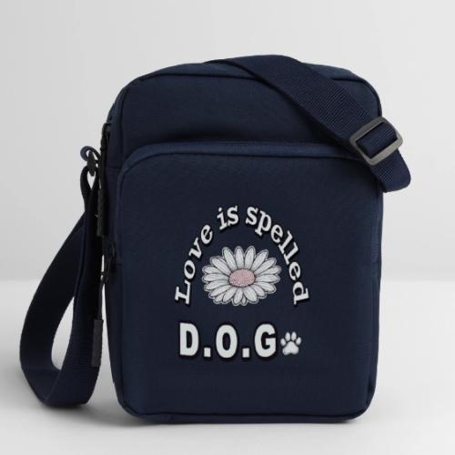 Love is Spelled D.O.G. | Cute Dog Lover Design - Upright Crossbody Bag