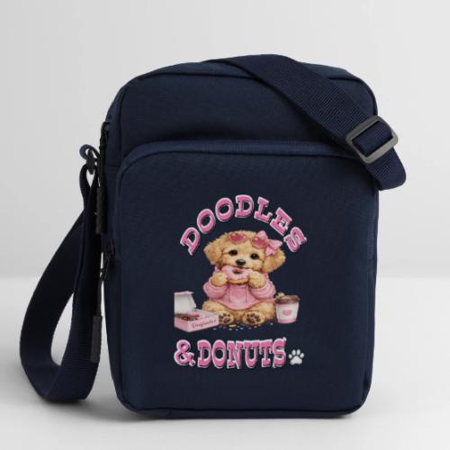 Doodles & Doughnut Cozy Dog Mom Design - Upright Crossbody Bag