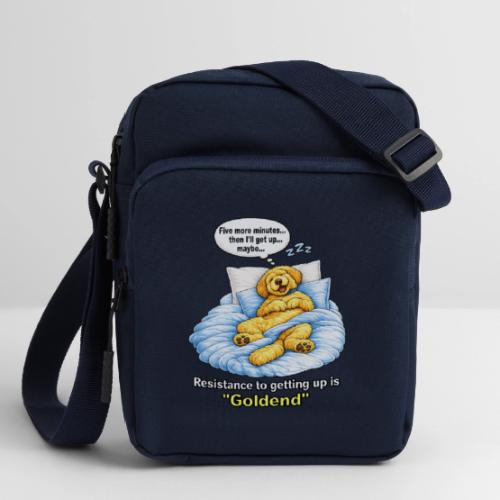 Funny Goldendoodle Sleeping design. - Upright Crossbody Bag