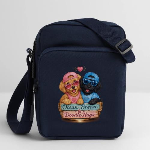 Ocean Breeze & Doodle Hugs - Upright Crossbody Bag