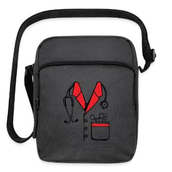 Doctor Stethoscope - Upright Crossbody Bag - charcoal grey - Front