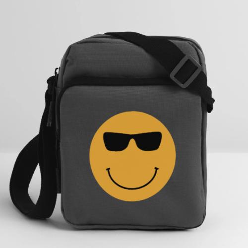 Orange Face with Sunglasses - Upright Crossbody Bag