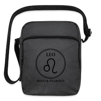 Blackout Minimal Texture - Upright Crossbody Bag - charcoal grey - Front