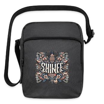 Shine Bright Ornamental Mandala - Upright Crossbody Bag - charcoal grey - Front