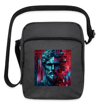 Neon Zeus: Glitch Divinity Awakens - Upright Crossbody Bag - charcoal grey - Front