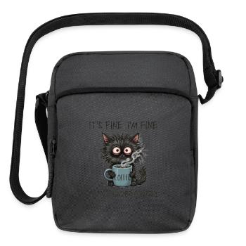 Fine I'm Fine Totaly Under Control - Upright Crossbody Bag - charcoal grey - Front