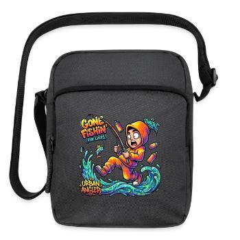 Urban Angler Neon Splash - Upright Crossbody Bag - charcoal grey - Front