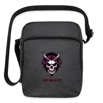 No Mercy Gaming Demon Skull Art - Upright Crossbody Bag - charcoal grey - Front